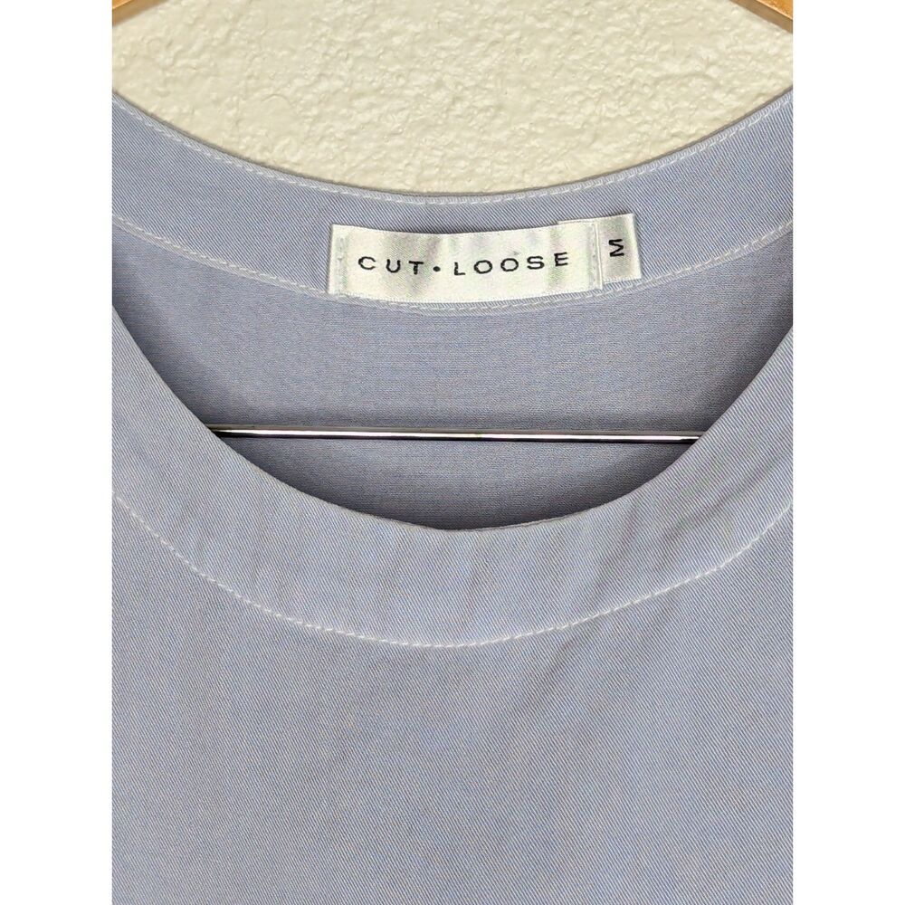 NWT Cut Loose 2 Pc Set Lagenlook Slvless Top Maxi Skirt Sz M Tencel W/ Flaw Blue - Picture 8 of 11